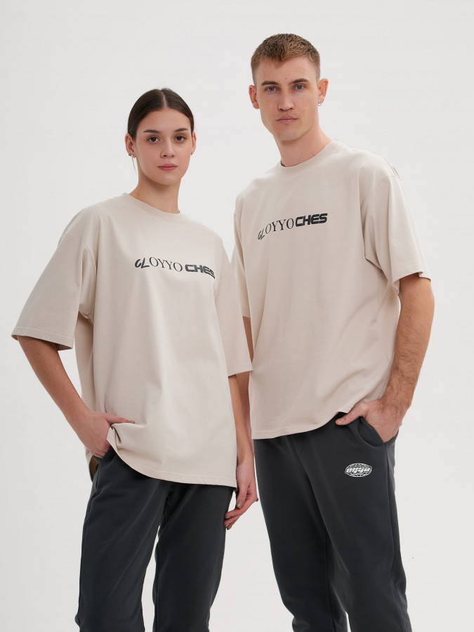 Футболка OYYO CLOTHES бежевая L