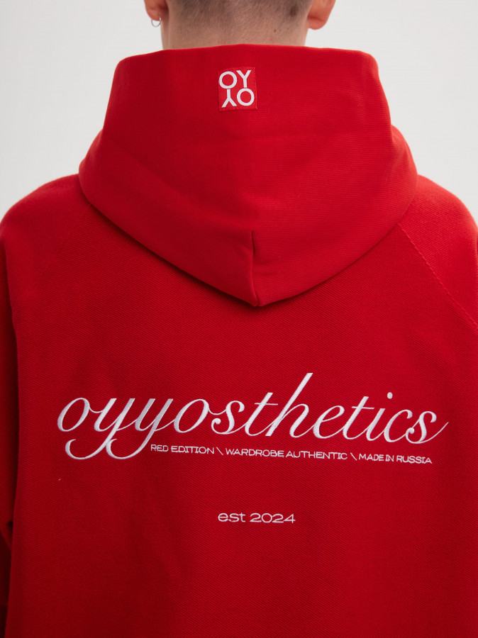 Худи красный OYYOSTHETICS REVERSE (M)