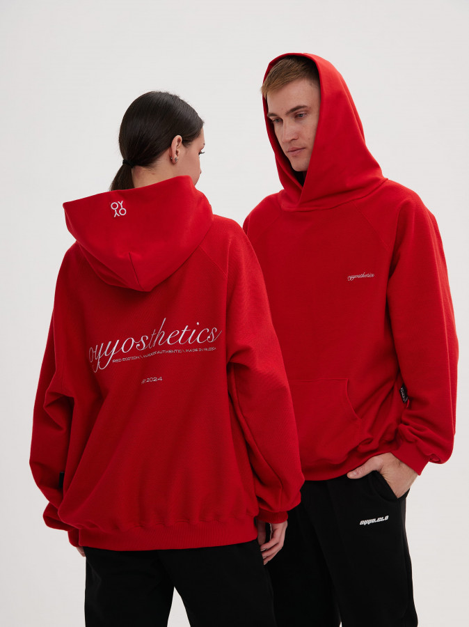 Худи красный OYYOSTHETICS REVERSE (M)