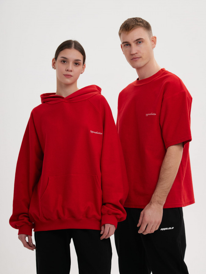 Худи красный OYYOSTHETICS REVERSE (M)